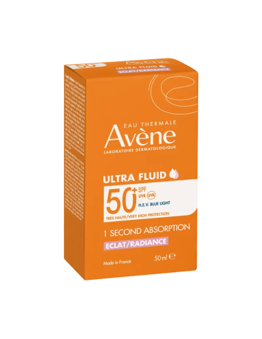 Avène Ultra Fluid Radiance SPF 50+ 50 ml Protector Solar Ligero con Efecto Luminosidad para Piel Sensible