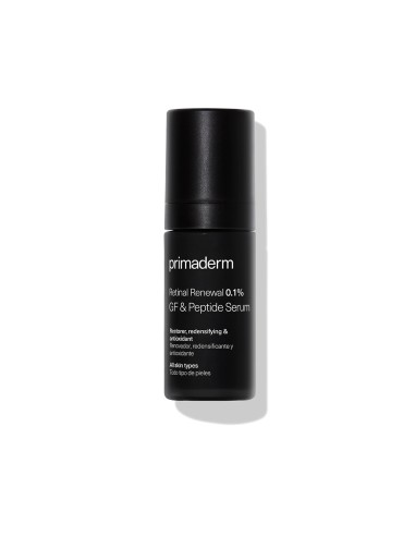 Primaderm Retinal Renewal 0.1% GF & Peptide Serum 30 ml Antiedad con Factores de Crecimiento y Péptidos para Piel Renovada