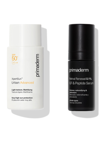 Primaderm Pack Retinal Renewal 0,1% 30 ml + Gratis XPERTSUN Urban Advanced Light Texture 50 ml Antiedad y Protección Solar