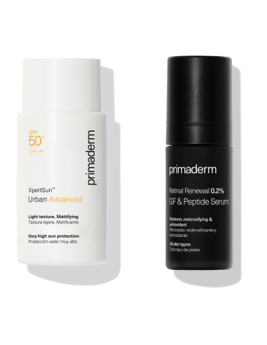 Primaderm Pack Retinal Renewal 0,2% 30 ml + Gratis XPERTSUN Urban Advanced Light Texture 50 ml Antiedad y Protección Solar