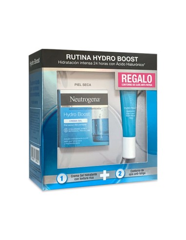 Neutrogena Pack Hydro Boost Contorno de Ojos 15ml + Crema Gel 50ml Hidratación intensa 72h para pieles secas